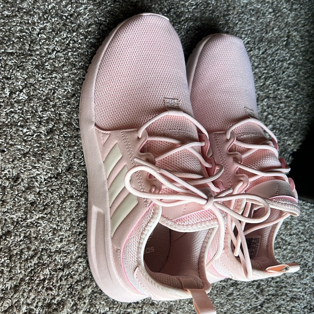 Pink girls adidas tennis shoes